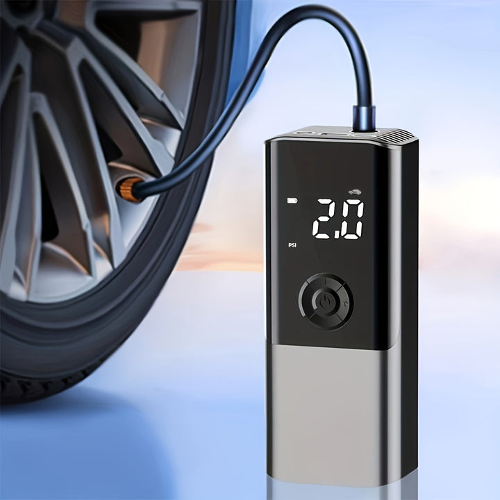 Portable Cordless Electric Car Tire Inflator with LED Light