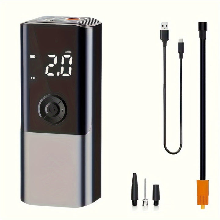 Portable Cordless Electric Car Tire Inflator with LED Light